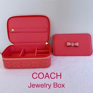 Coach Vintage Signature Jacquard Jewelry Box